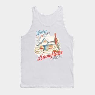 Winter kisses snowflake wishes Tank Top